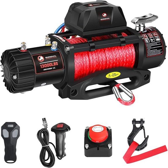 13000lb Waterproof Electric Winch with Remote