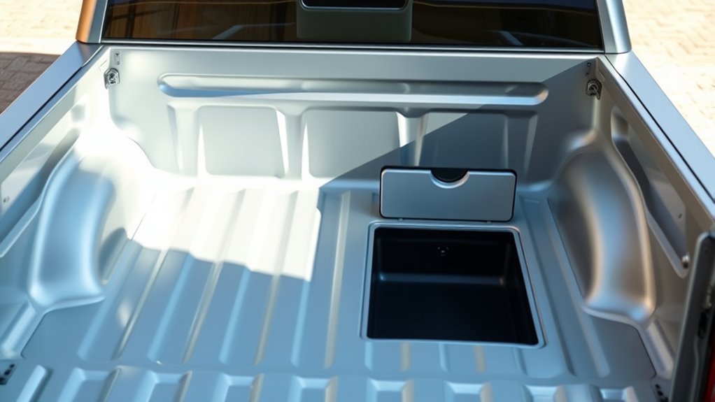 hidden tailgate storage compartments