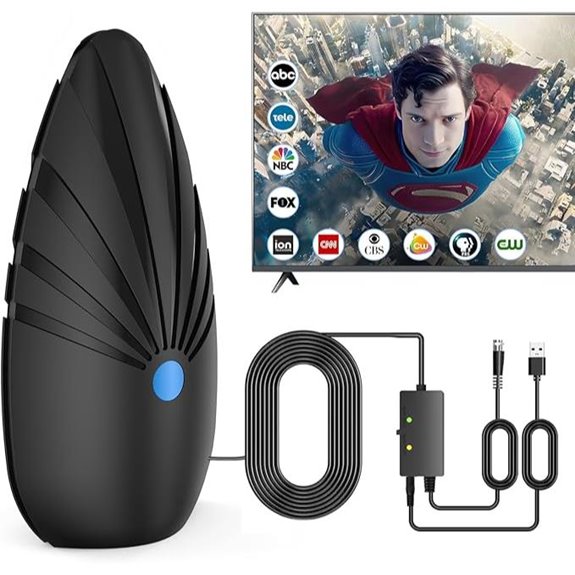 Indoor 4K TV Antenna with Signal Booster