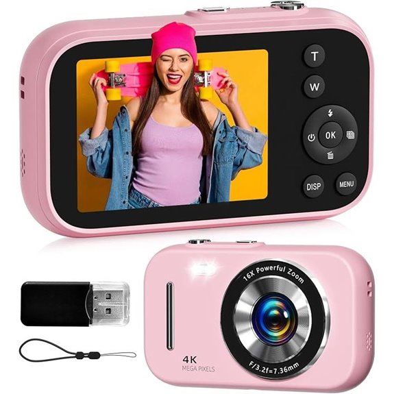 FHD 4K Digital Camera with 48MP & 16X Zoom