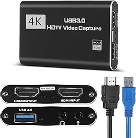 4K HDMI Video Capture Card for Gaming and Streaming