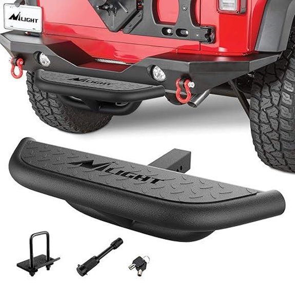 Nilight Hitch Step with Lock & U-Bolts for Vehicles