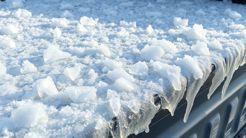ice bonds tightly to surfaces