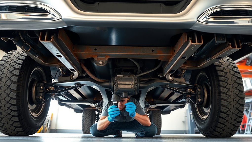 inspect under vehicle components thoroughly