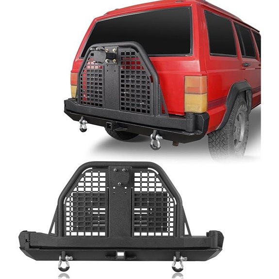 Hooke Road Rear Bumper with Tire Carrier for Jeep Cherokee