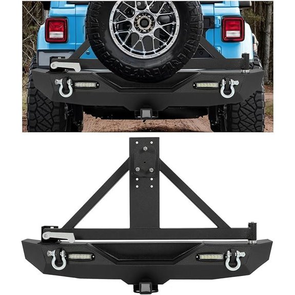 ECOTRIC Jeep Wrangler JK Rear Bumper with Tire Carrier