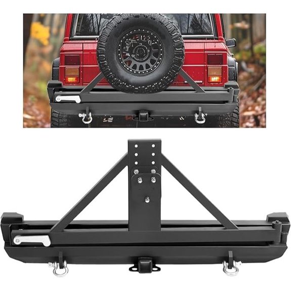KUAFU Rear Bumper & Tire Carrier for Jeep XJ