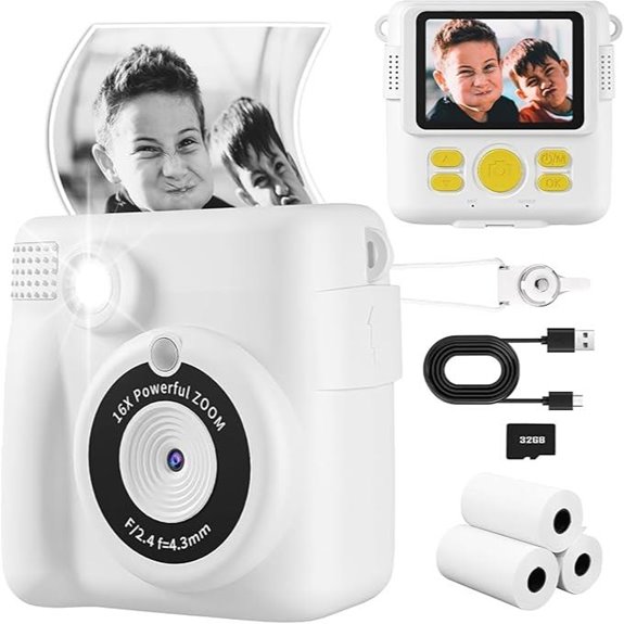 Kids Camera with Instant Print and 32GB SD Card