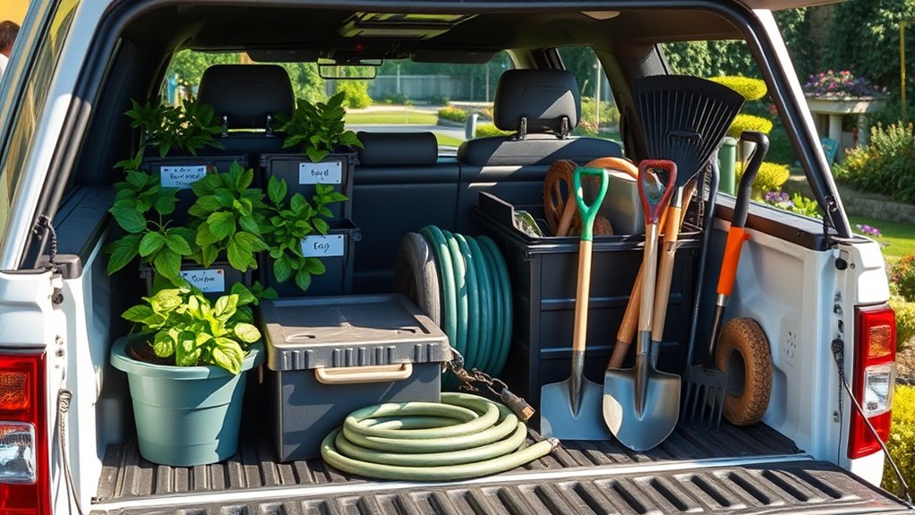 landscaping truck bed features