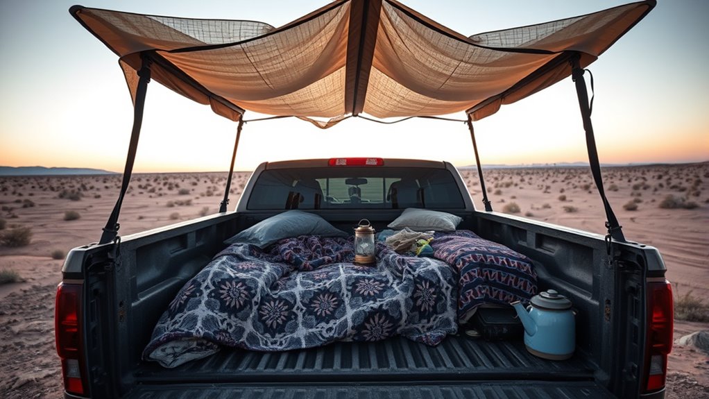 living in truck bed campers