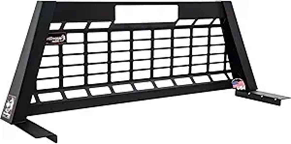 GuardDogg Matte Black Steel Pickup Headache Rack