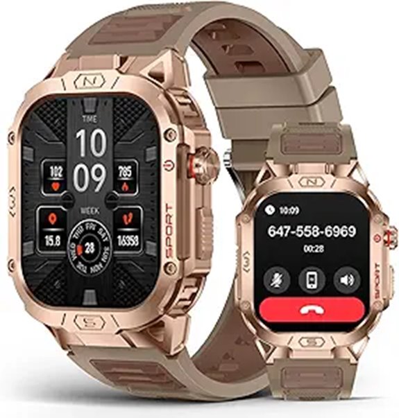 military smartwatch with flashlight