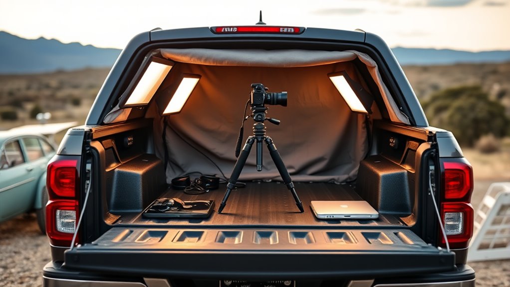 mobile truck bed studio