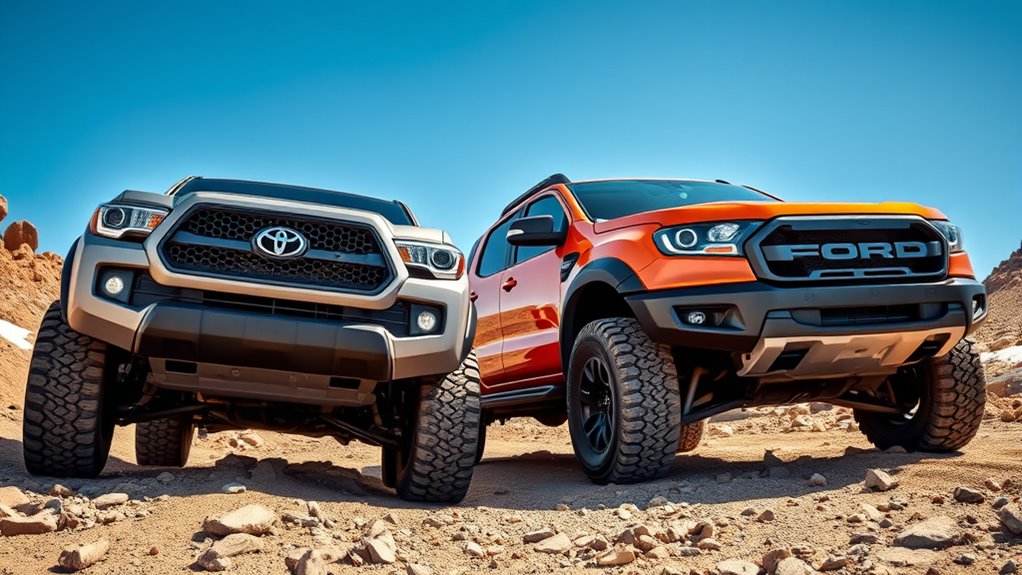 off road pickup truck battle