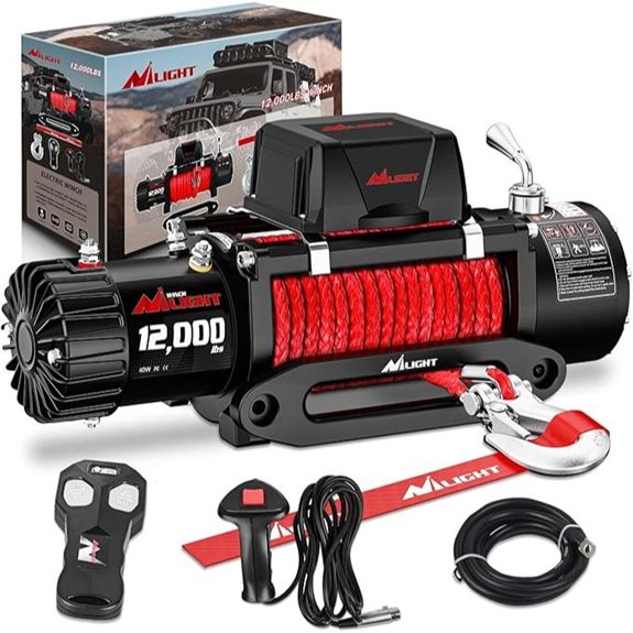 Nilight 12V Electric Winch for Offroad Vehicles