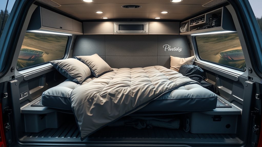 optimize truck bed sleeping