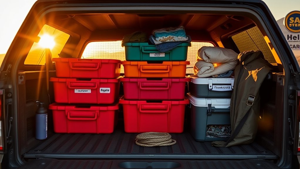 organized gear for travel