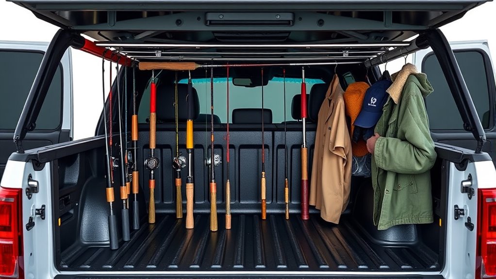 overhead fishing gear storage