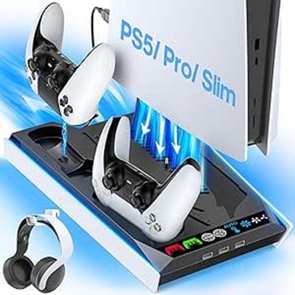 PS5 Cooling Station with Fan Charger & Stand