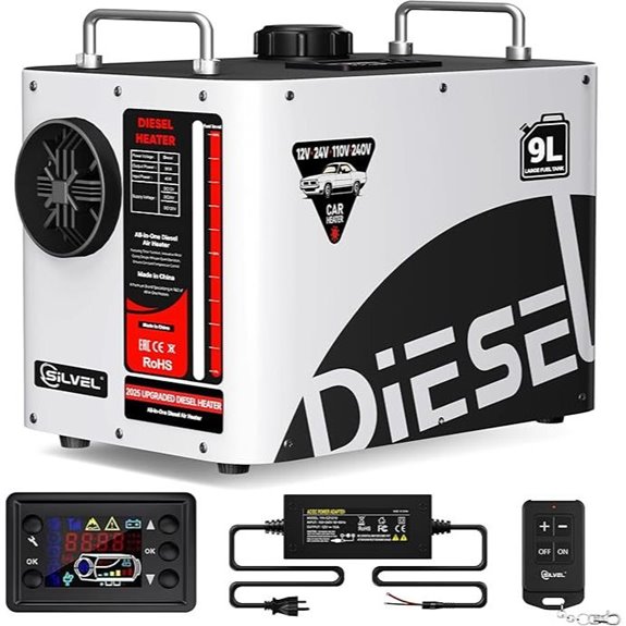 Silvel 8KW Portable Diesel Heater with Remote and LCD