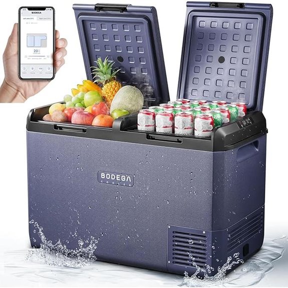 BODEGACOOLER 12V Portable Dual Zone Car Refrigerator