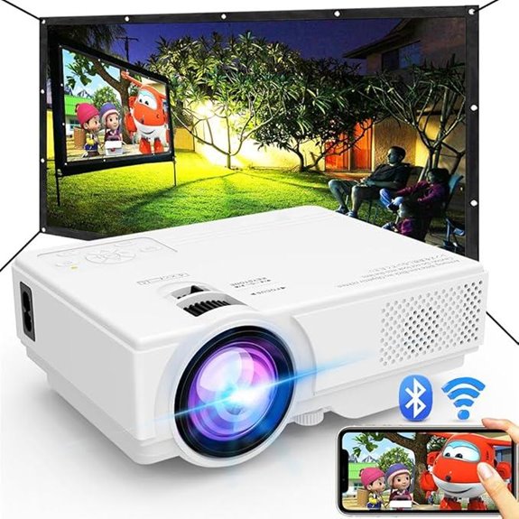 WiFi & Bluetooth Mini Outdoor Projector for Home