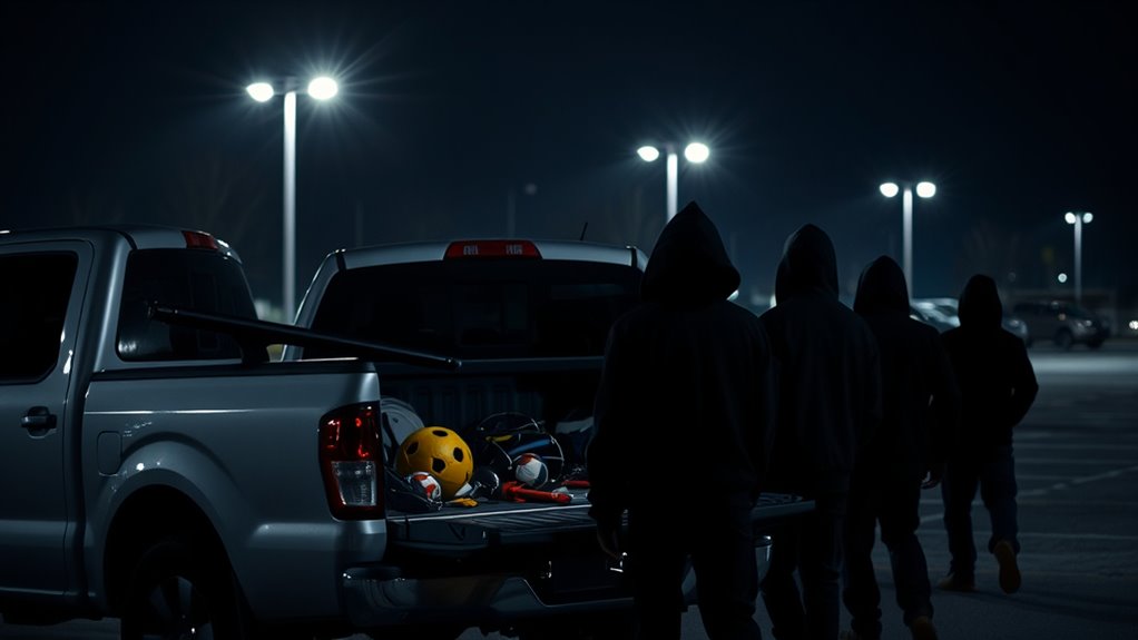 quick opportunistic tailgate thefts