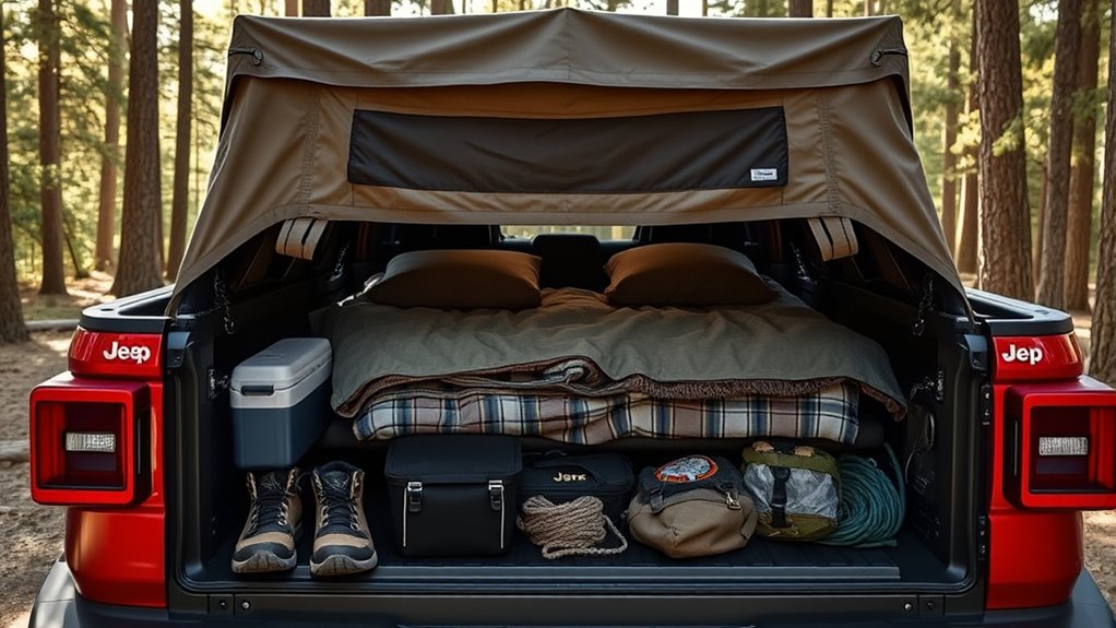 quick overnight camping setup