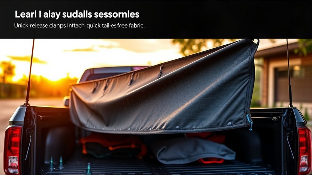 quick truck bed shade