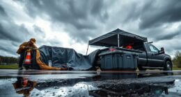 rainproof truck bed work