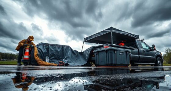 rainproof truck bed work