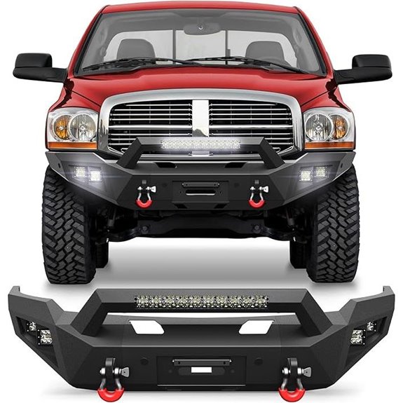 Ram 1500 Front Bumper with Winch Plate & Lights