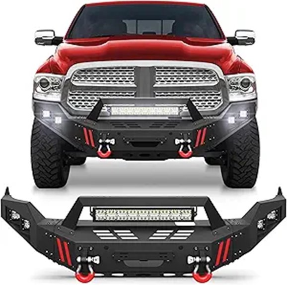 Ram 1500 Front Bumper with Winch Plate and D-rings