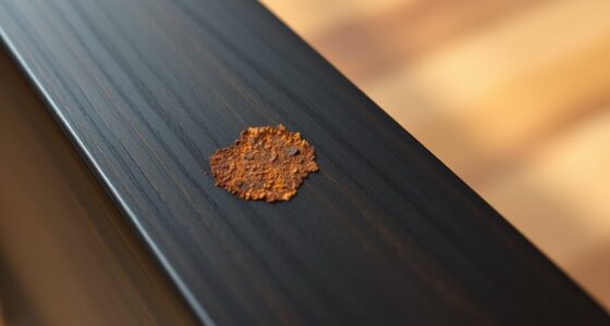 rust spot indicates potential corrosion