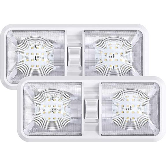 Leisure LED 2-Pack RV Ceiling Dome Light Fixtures