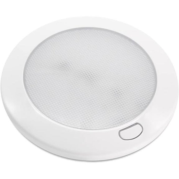 Dream RV 12V Ceiling Light with Dimmer White Panel