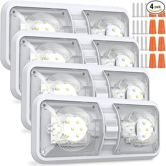 HAISTYLE RV LED Double Dome Light (4 Pack)
