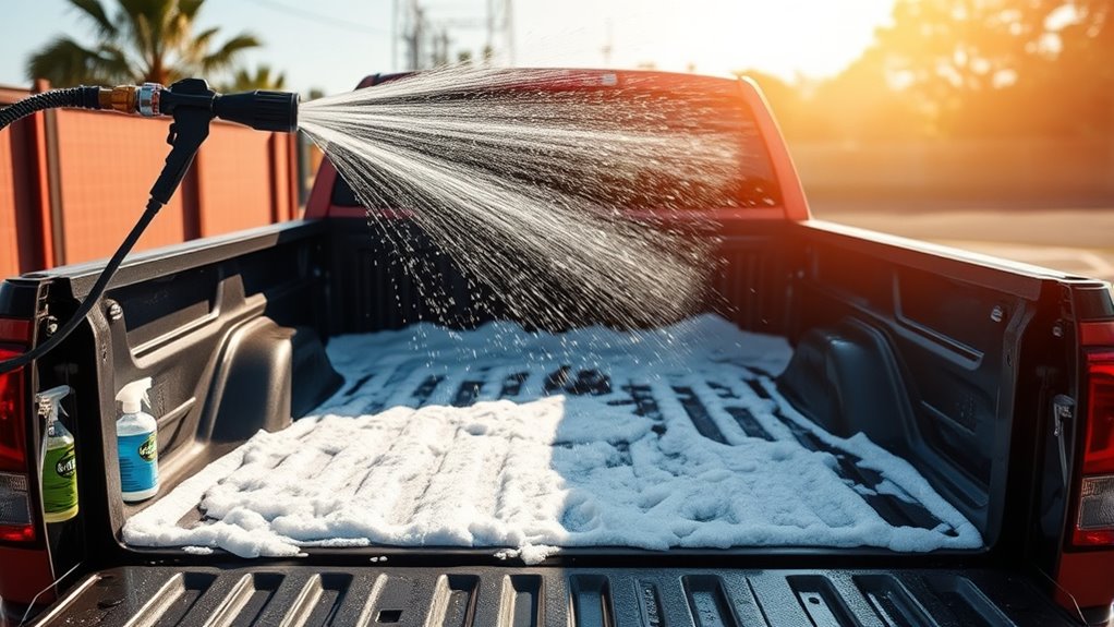 safe truck bed pressure washing