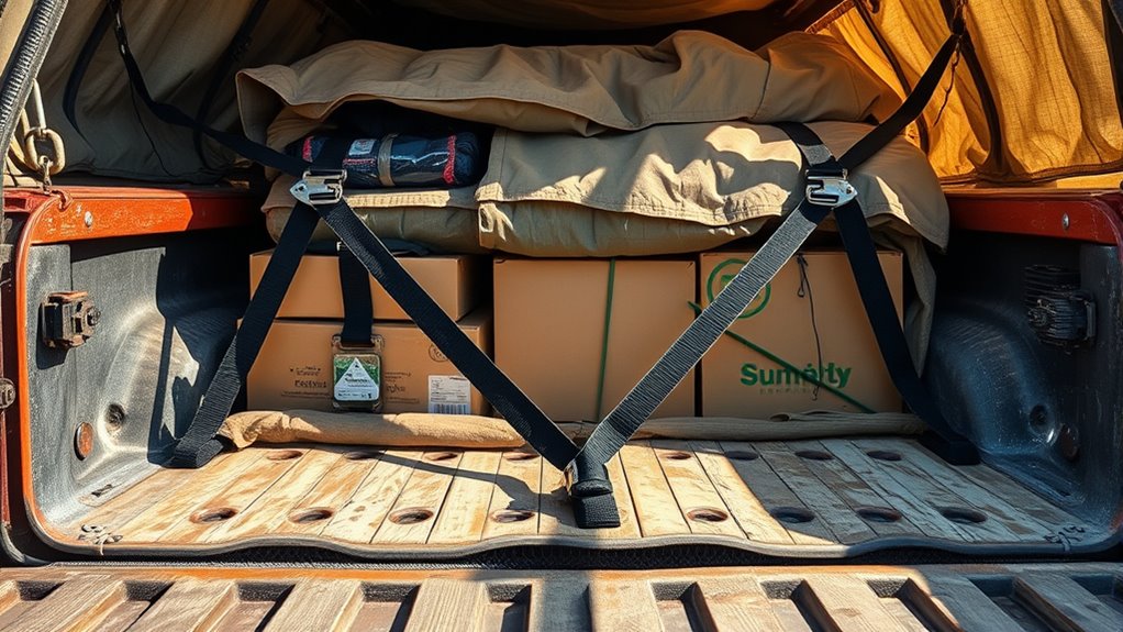 secure cargo with proper tying