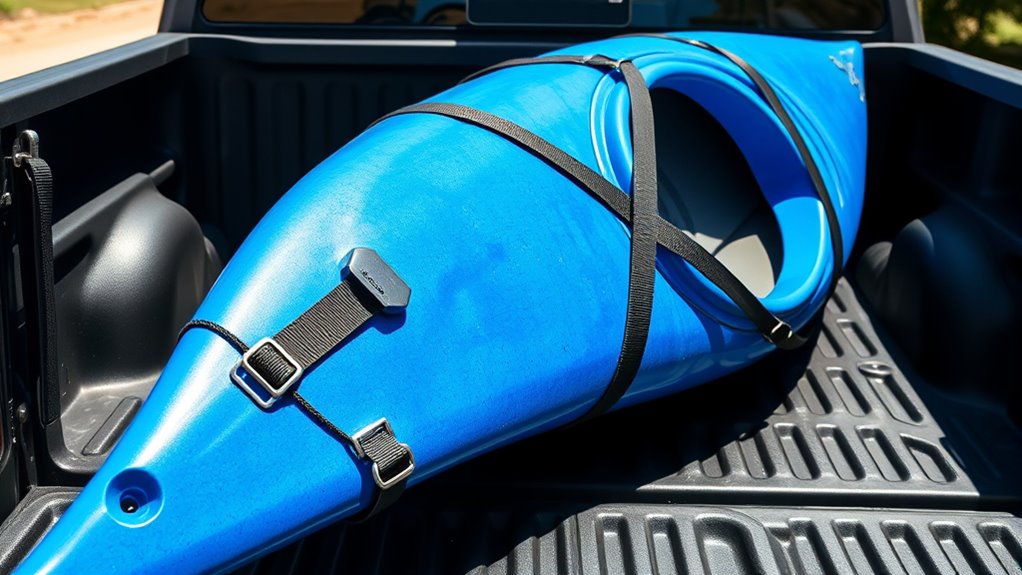 secure kayak with proper straps