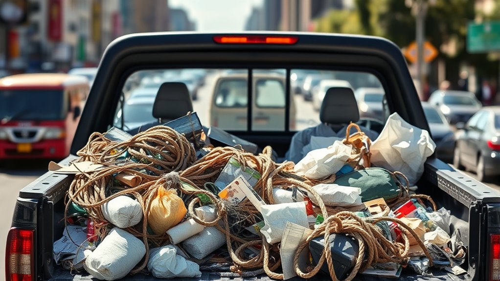 secure loads to prevent debris