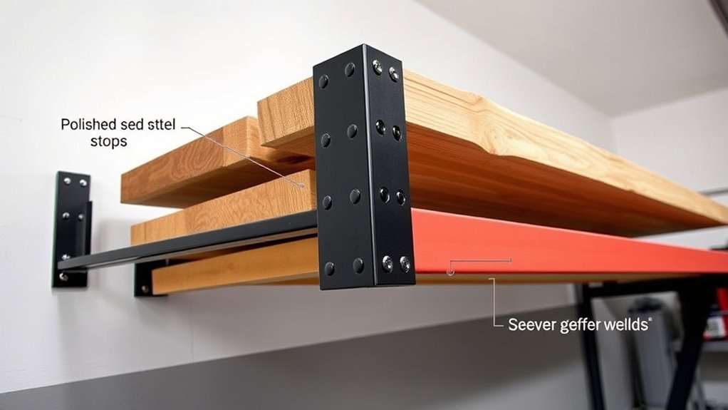 secure lumber storage stops