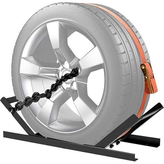 ECOTRIC Semi Truck Tire Storage Rack with Lock