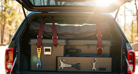 secure tools in open bed