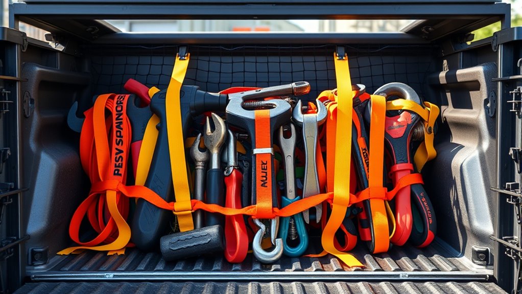 secure tools with straps
