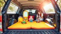 secure truck bed for children