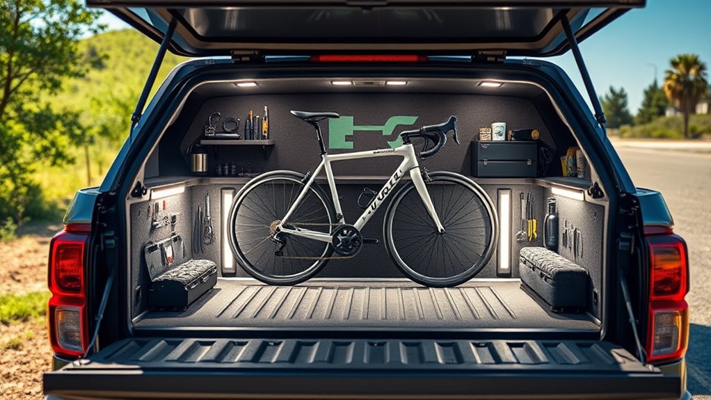 secure truck bed organization