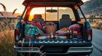 set up truck bed picnic