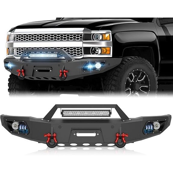 Chevy Silverado Front Bumper with Winch Plate & Lights
