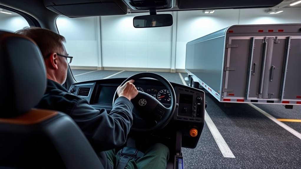 simulated trailer backing practice